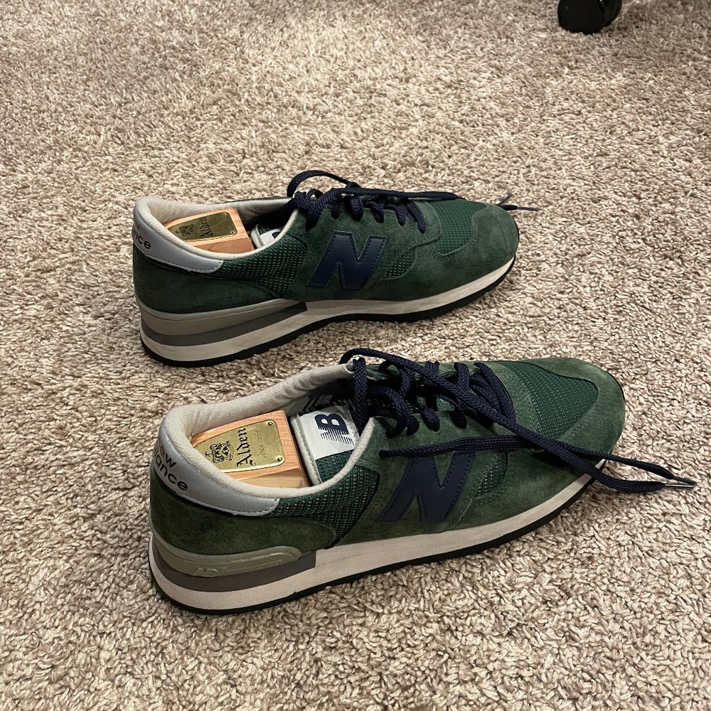 New Balance 990V1 Retro, Size 11.5, Color Green/Navy